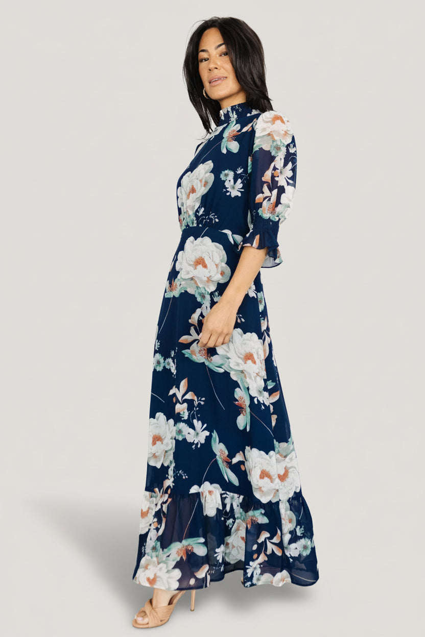 Baltic Born - Marie Mock Neck Maxi Dress