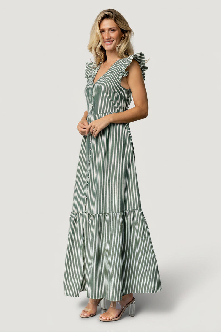 Baltic Born - Hettie Button Maxi Dress