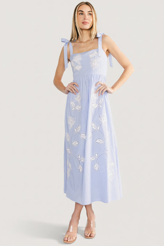 Baltic Born - Enora Embroidered Maxi Dress