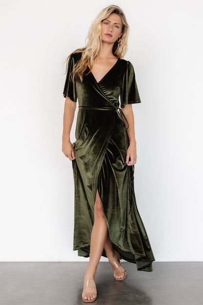 Baltic Born - Katelyn Velvet Maxi Wrap Dress