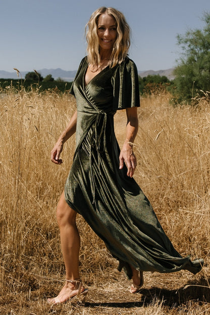 Baltic Born - Katelyn Velvet Maxi Wrap Dress