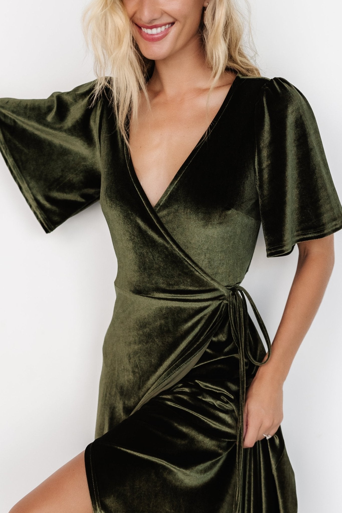 Baltic Born - Katelyn Velvet Maxi Wrap Dress