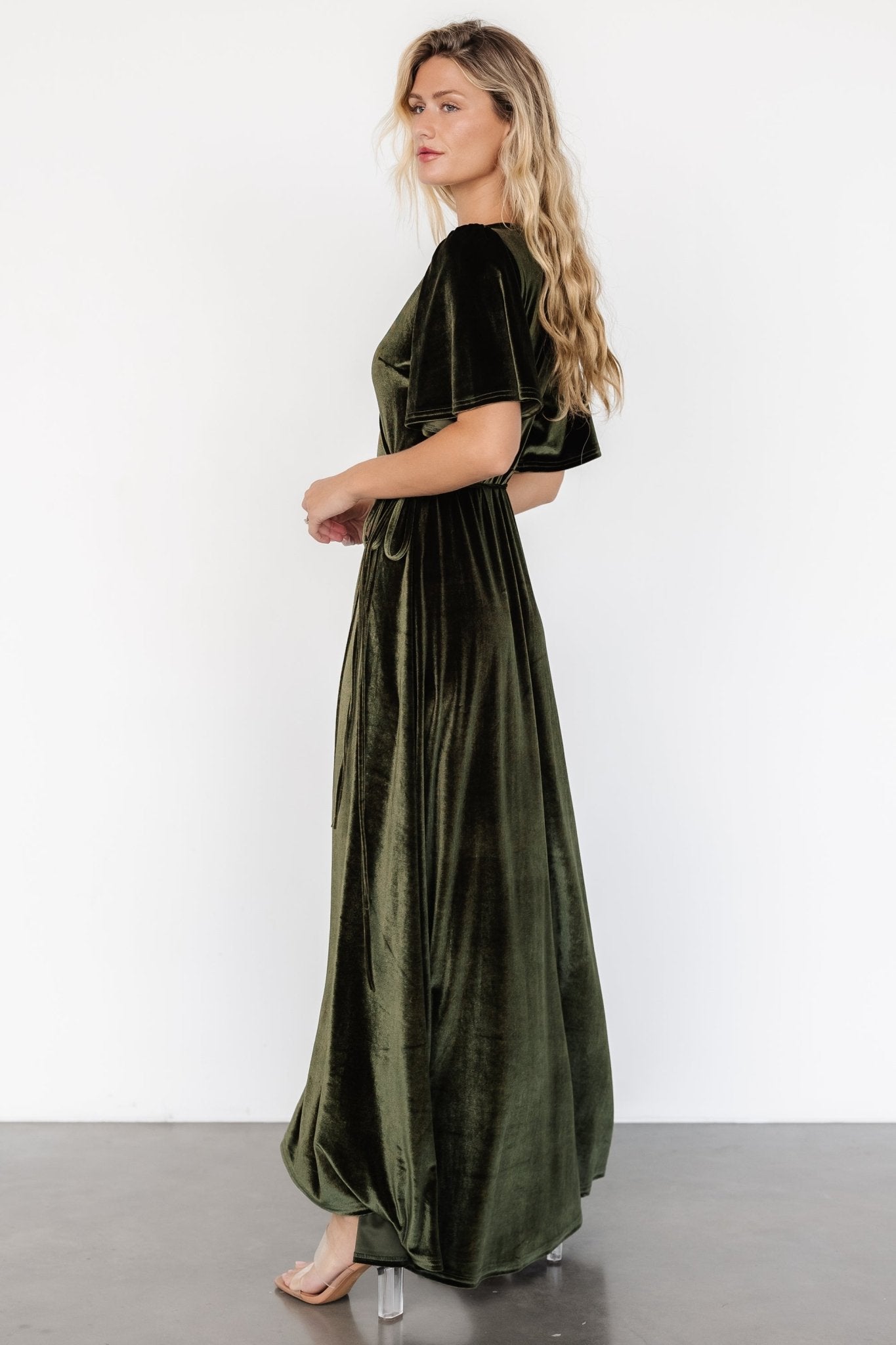 Baltic Born - Katelyn Velvet Maxi Wrap Dress