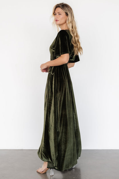 Baltic Born - Katelyn Velvet Maxi Wrap Dress