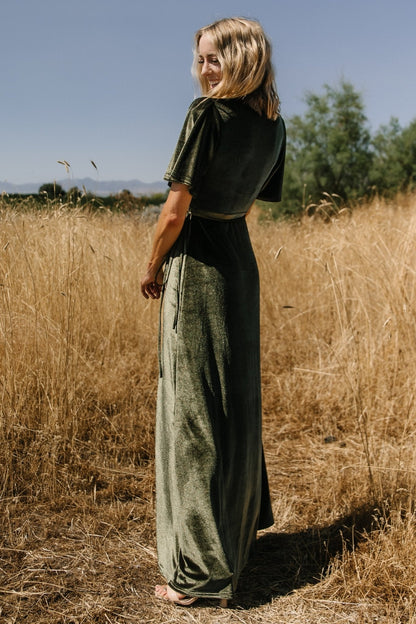 Baltic Born - Katelyn Velvet Maxi Wrap Dress