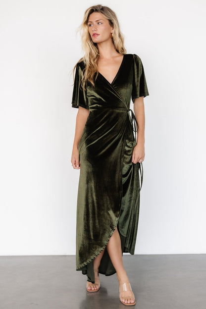 Baltic Born - Katelyn Velvet Maxi Wrap Dress