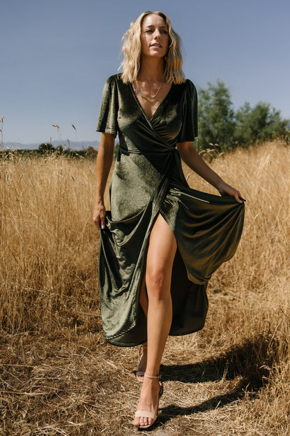 Baltic Born - Katelyn Velvet Maxi Wrap Dress