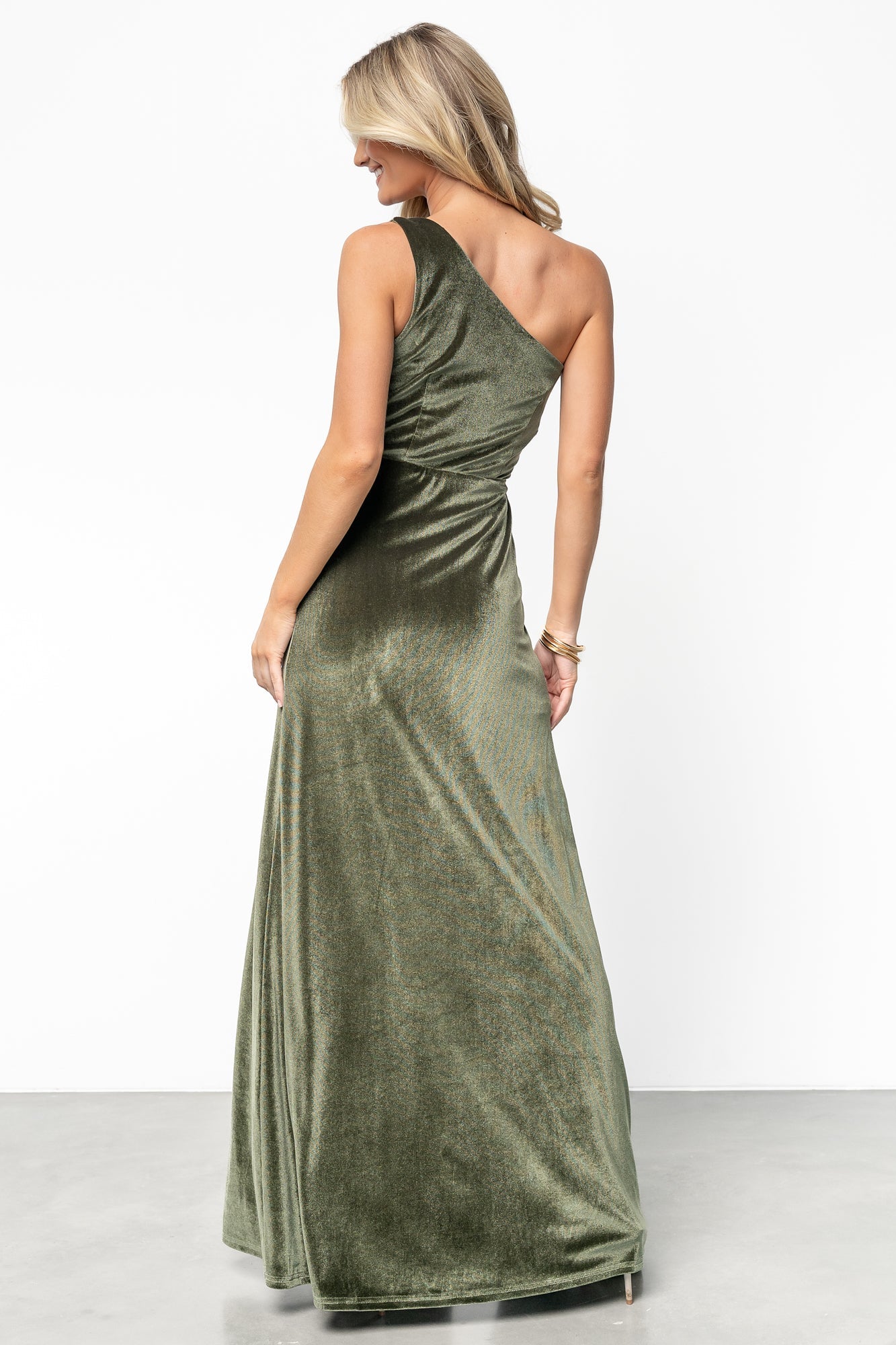 Baltic Born - Tatiana Velvet One Shoulder Maxi Dress