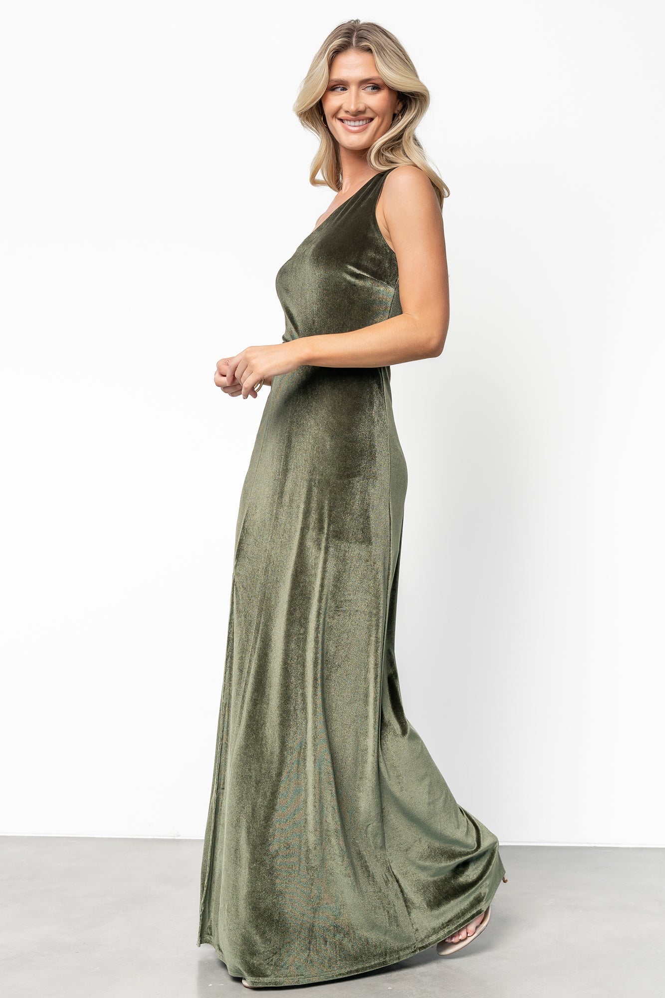 Baltic Born - Tatiana Velvet One Shoulder Maxi Dress