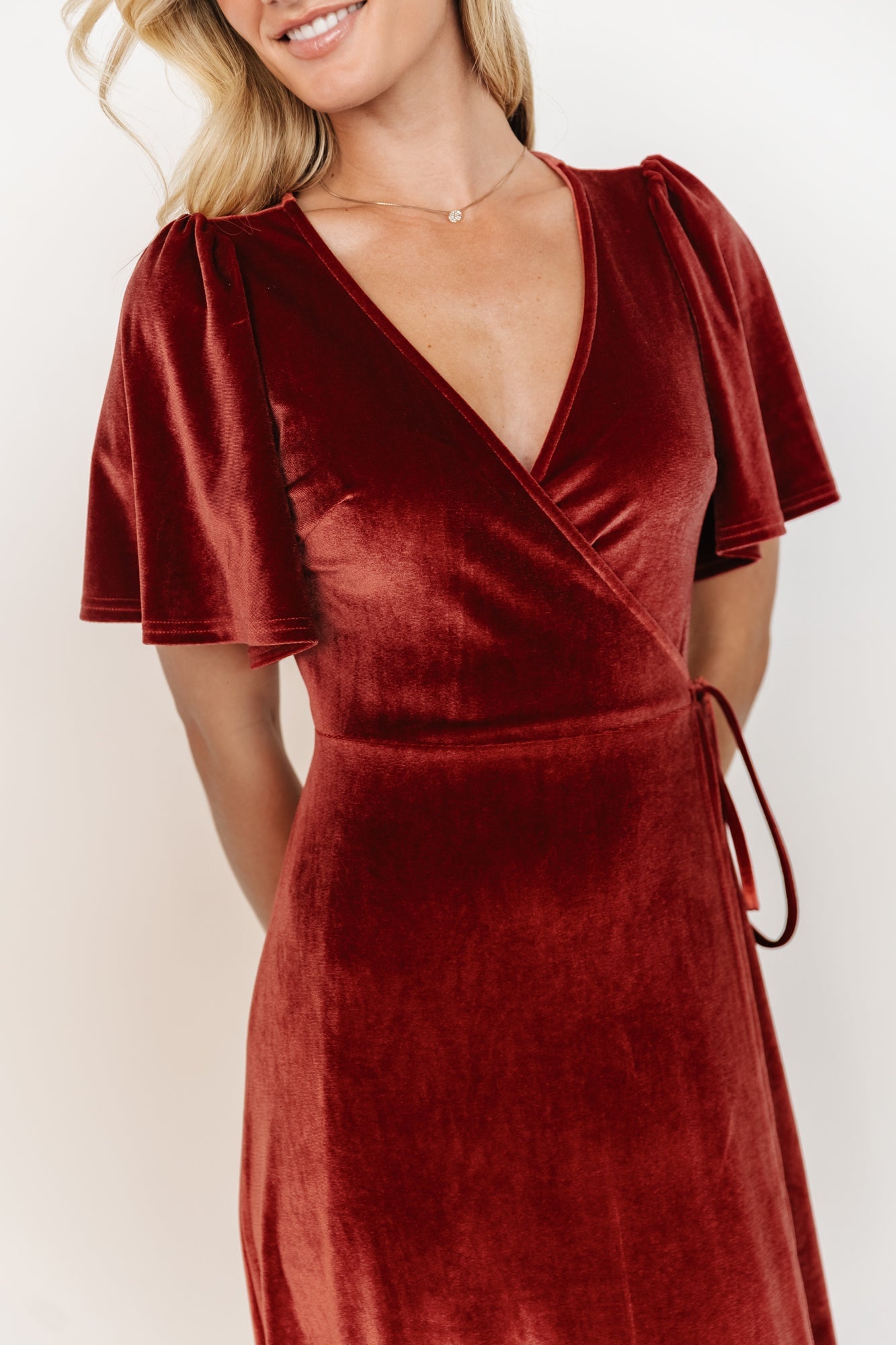 Baltic Born - Katelyn Velvet Maxi Wrap Dress