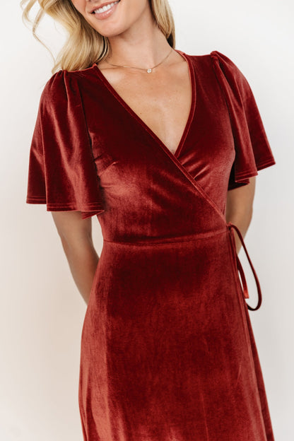 Baltic Born - Katelyn Velvet Maxi Wrap Dress