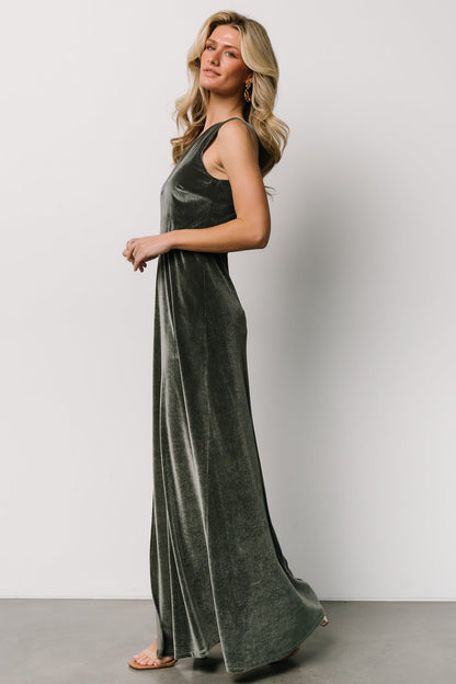 Baltic Born - Tatiana Velvet One Shoulder Maxi Dress