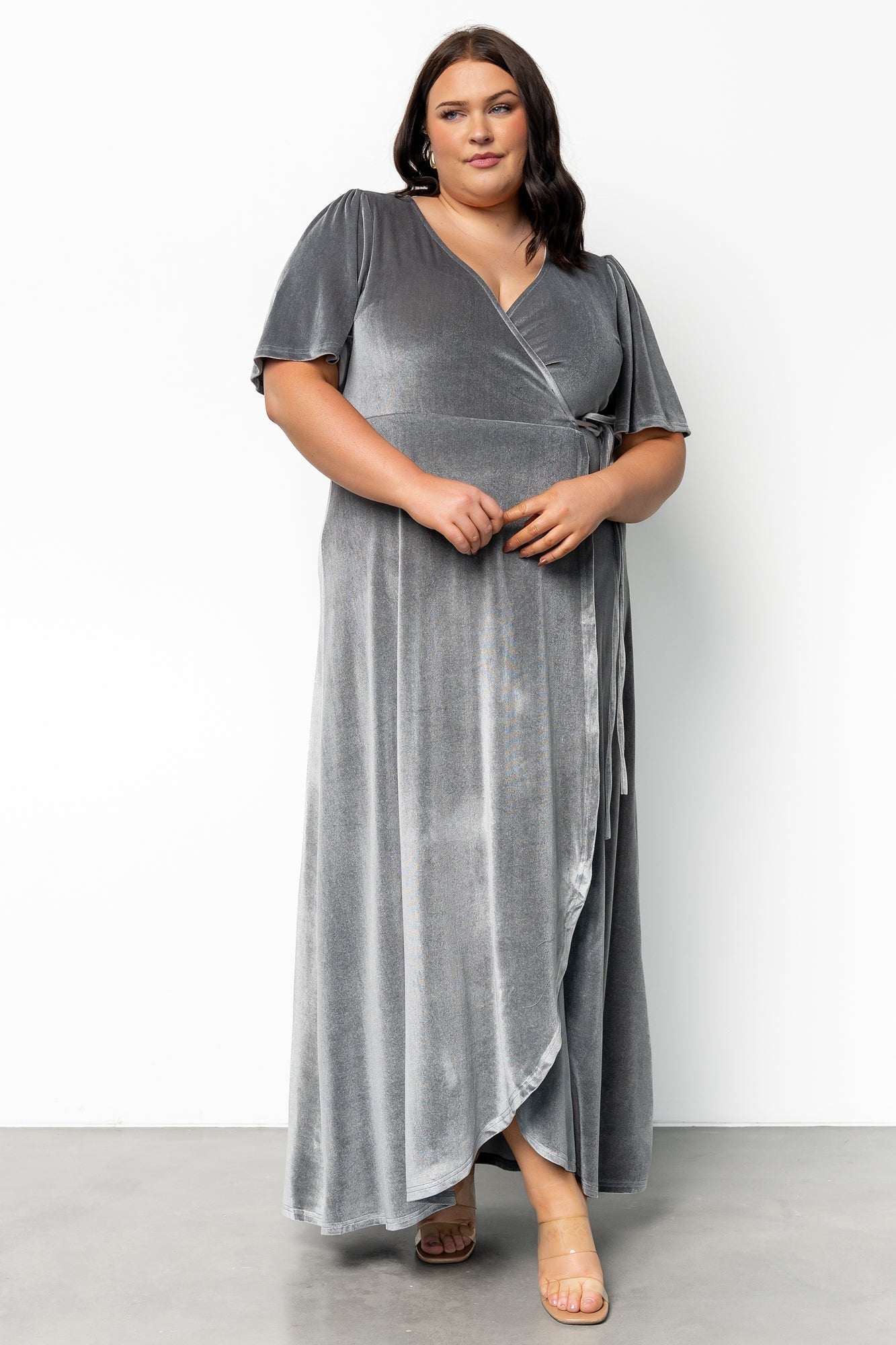 Baltic Born - Katelyn Velvet Maxi Wrap Dress