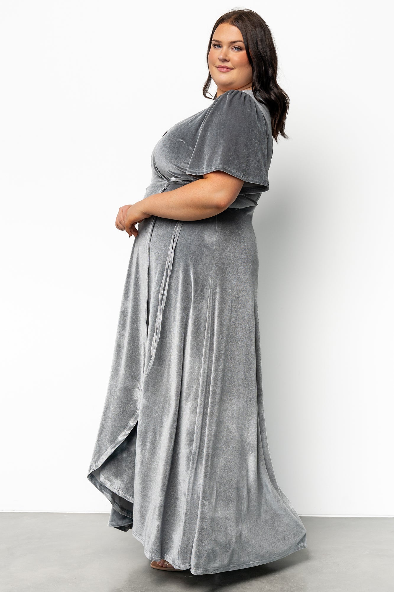 Baltic Born - Katelyn Velvet Maxi Wrap Dress