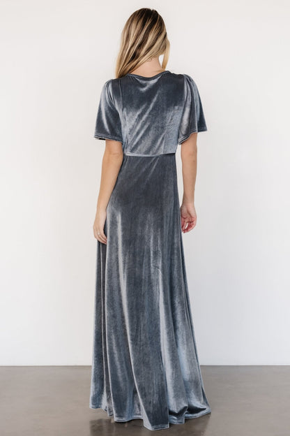 Baltic Born - Katelyn Velvet Maxi Wrap Dress