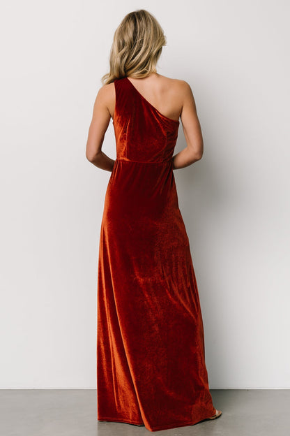 Baltic Born - Tatiana Velvet One Shoulder Maxi Dress