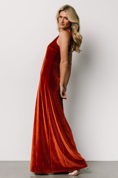 Baltic Born - Tatiana Velvet One Shoulder Maxi Dress
