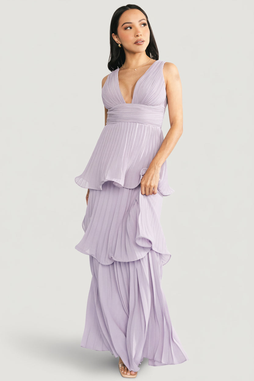 Baltic Born - Saphira Tiered Pleated Maxi Dress