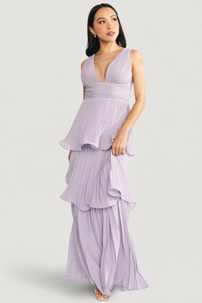 Baltic Born - Saphira Tiered Pleated Maxi Dress