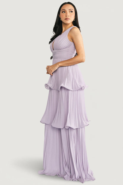 Baltic Born - Saphira Tiered Pleated Maxi Dress