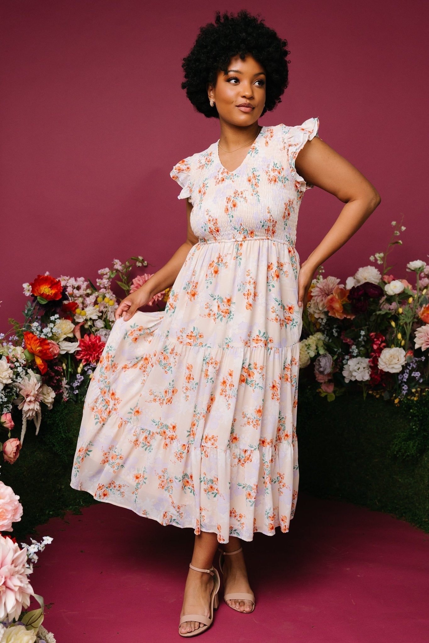 Baltic Born - Arla Smocked Maxi Dress