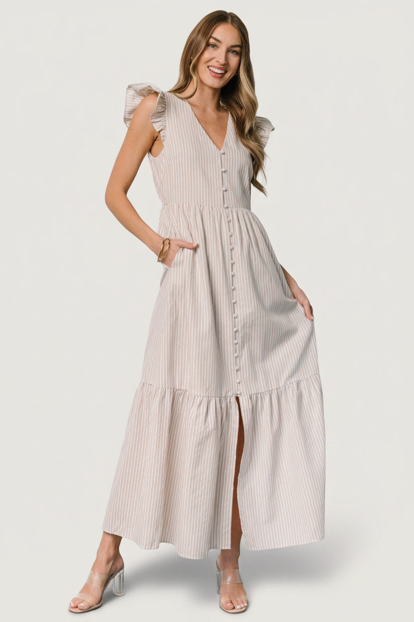 Baltic Born - Hettie Button Maxi Dress