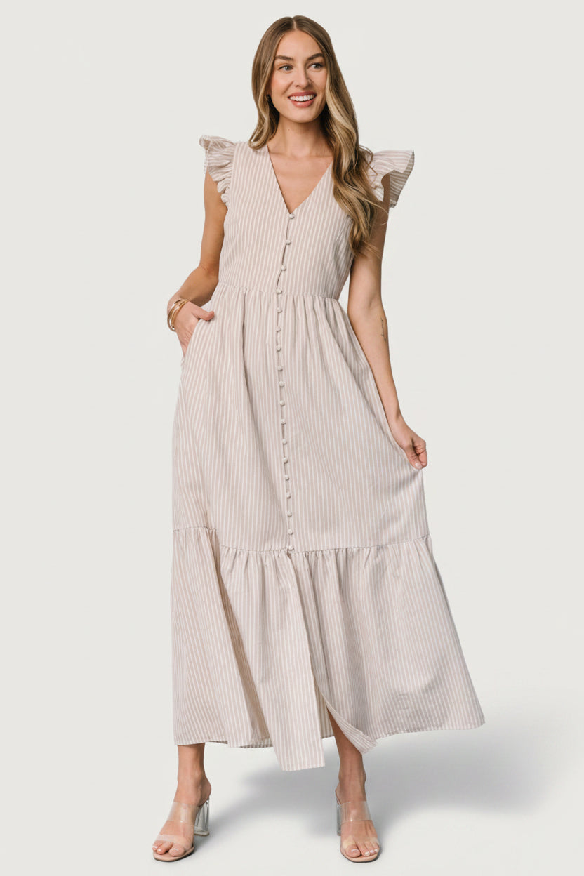 Baltic Born - Hettie Button Maxi Dress