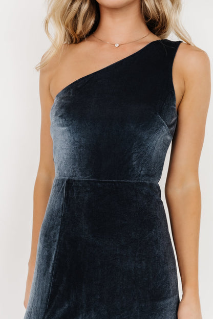 Baltic Born - Tatiana Velvet One Shoulder Maxi Dress