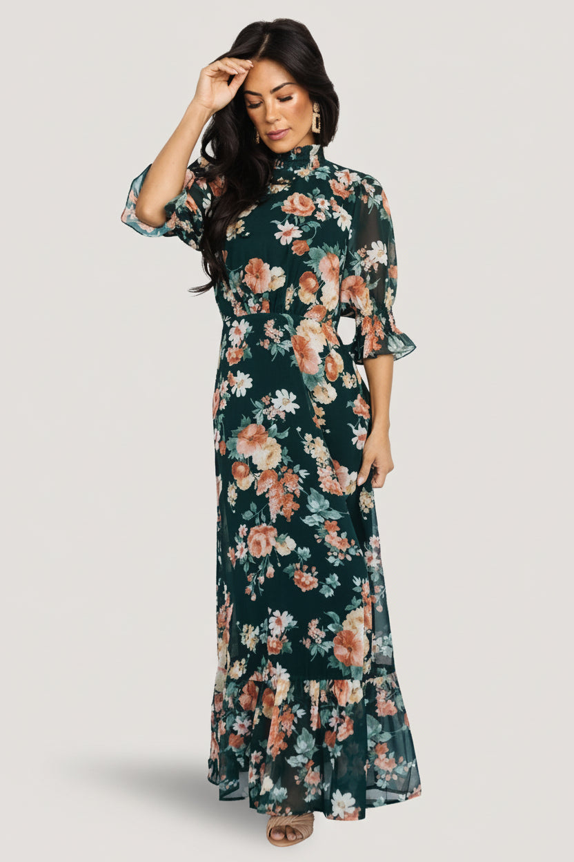 Baltic Born - Marie Mock Neck Maxi Dress