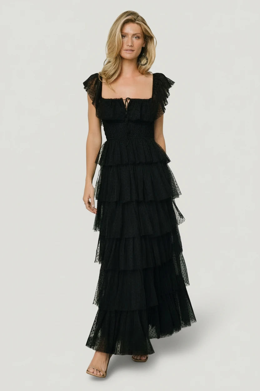 Baltic Born - Valora Swiss Dot Tulle Maxi Dress