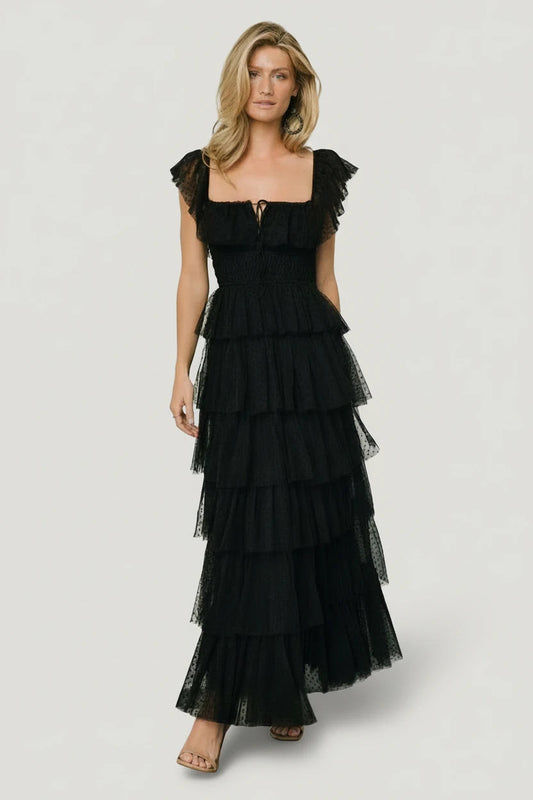 Baltic Born - Valora Swiss Dot Tulle Maxi Dress