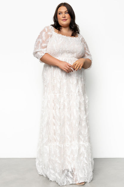 Baltic Born - Paloma Smocked Feather Maxi Dress