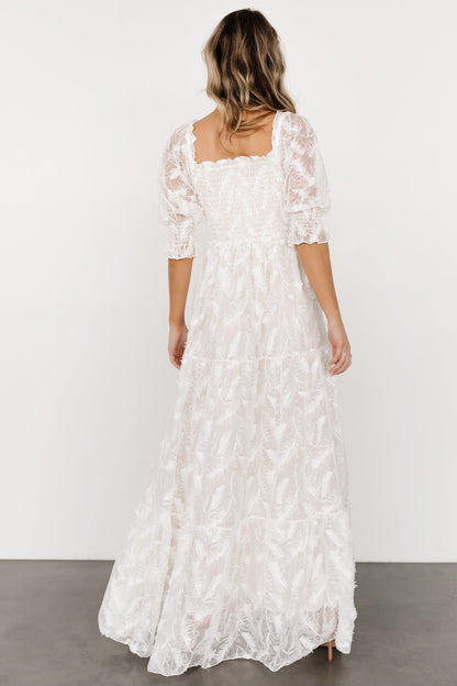 Baltic Born - Paloma Smocked Feather Maxi Dress