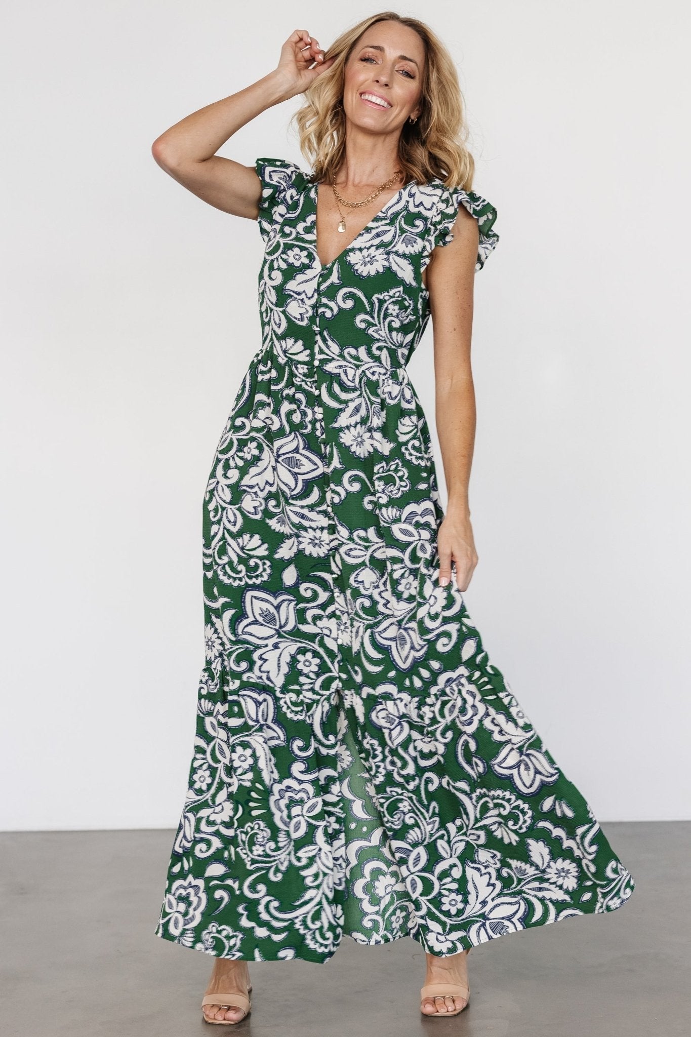 Baltic Born - Kaia Button Maxi Dress