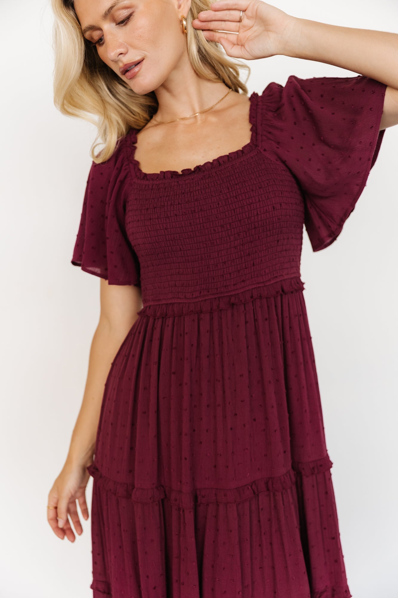 Baltic Born - Lenora Smocked Dotted Maxi Dress