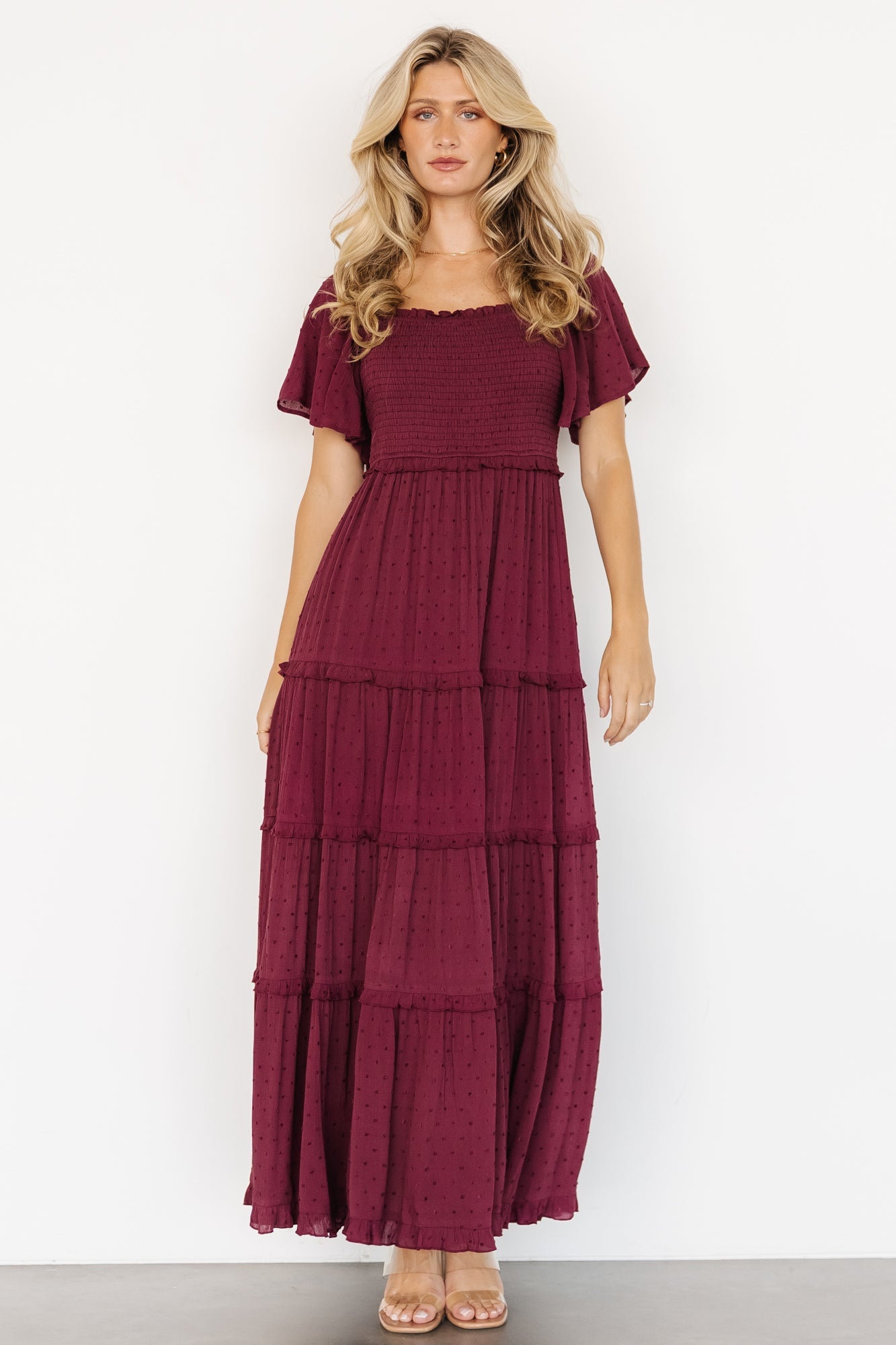 Baltic Born - Lenora Smocked Dotted Maxi Dress