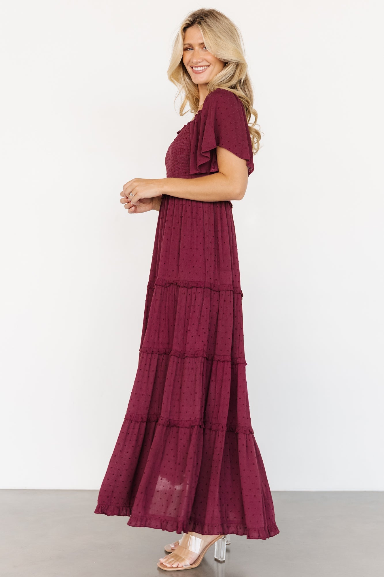 Baltic Born - Lenora Smocked Dotted Maxi Dress