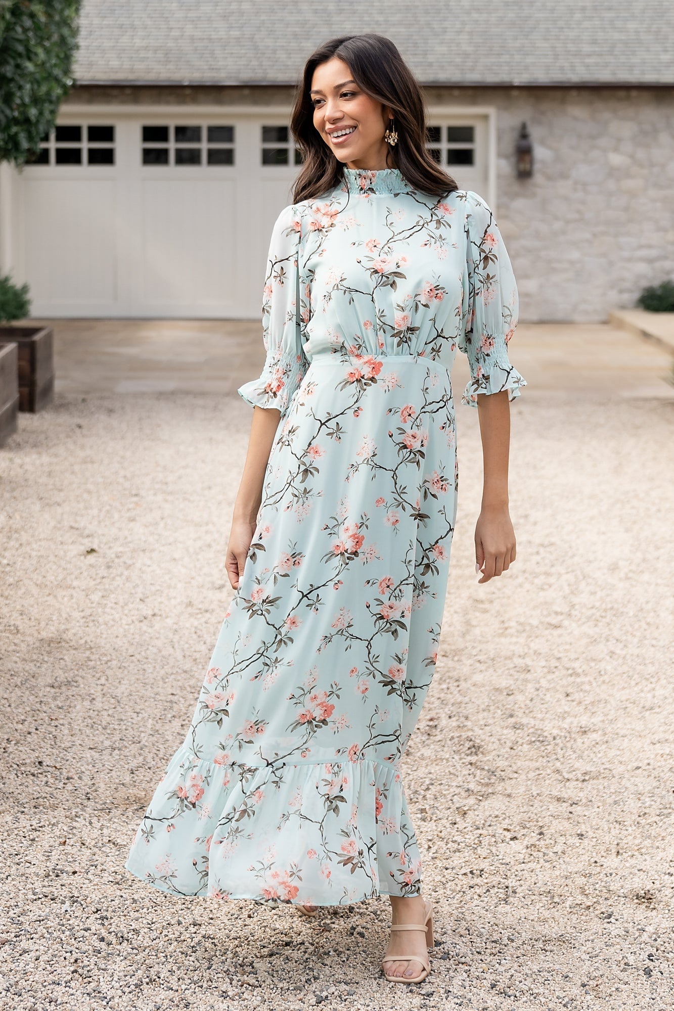 Baltic Born - Marie Mock Neck Maxi Dress
