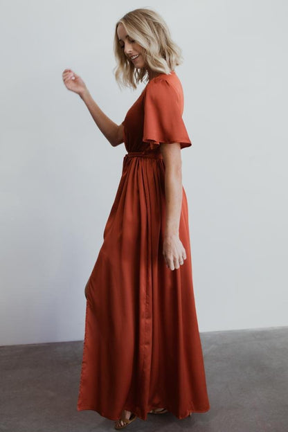 Baltic Born - Sicily Satin Maxi Dress