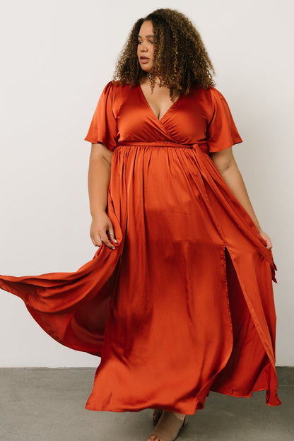 Baltic Born - Sicily Satin Maxi Dress