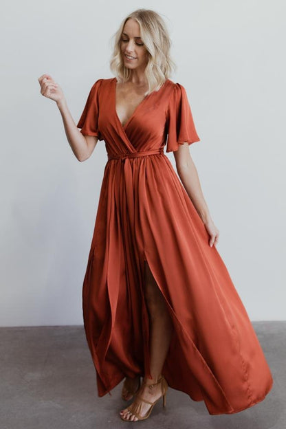 Baltic Born - Sicily Satin Maxi Dress