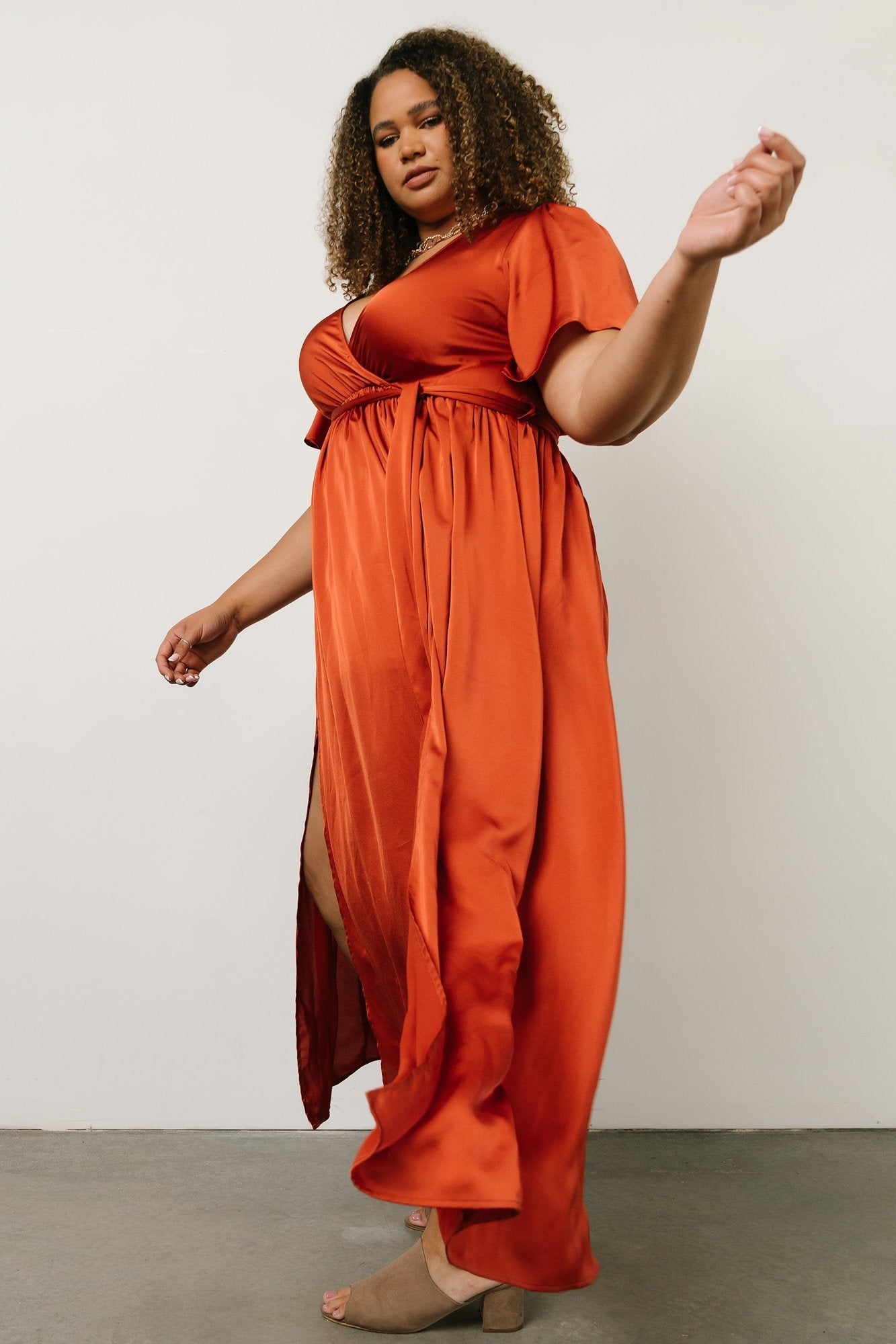 Baltic Born - Sicily Satin Maxi Dress