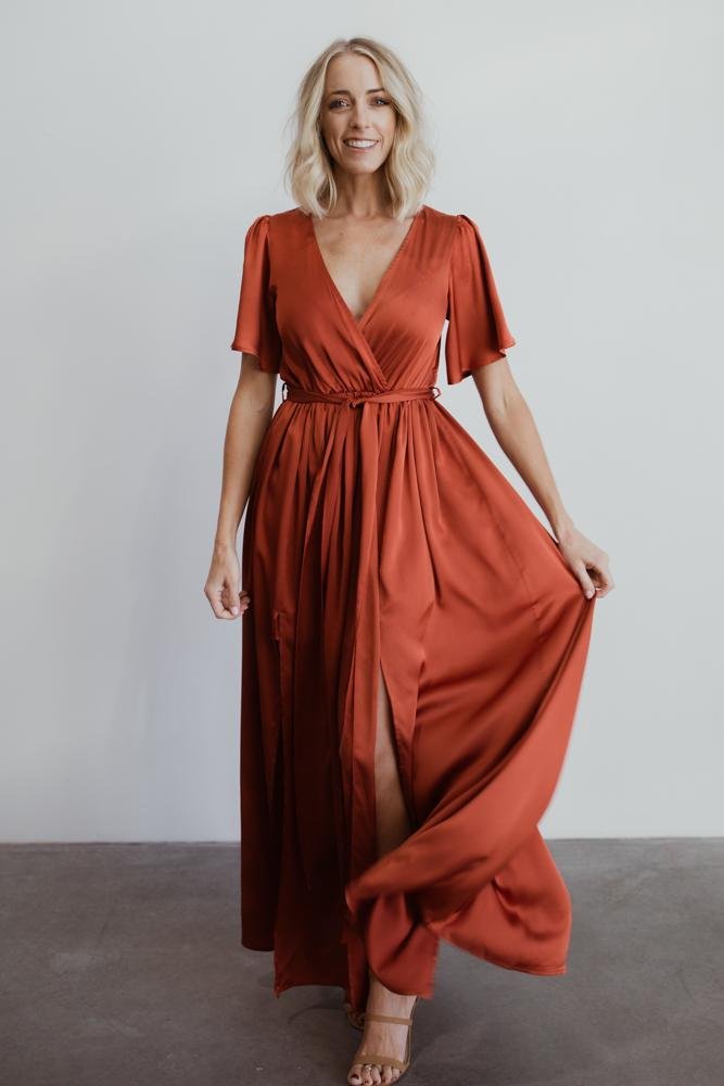 Baltic Born - Sicily Satin Maxi Dress