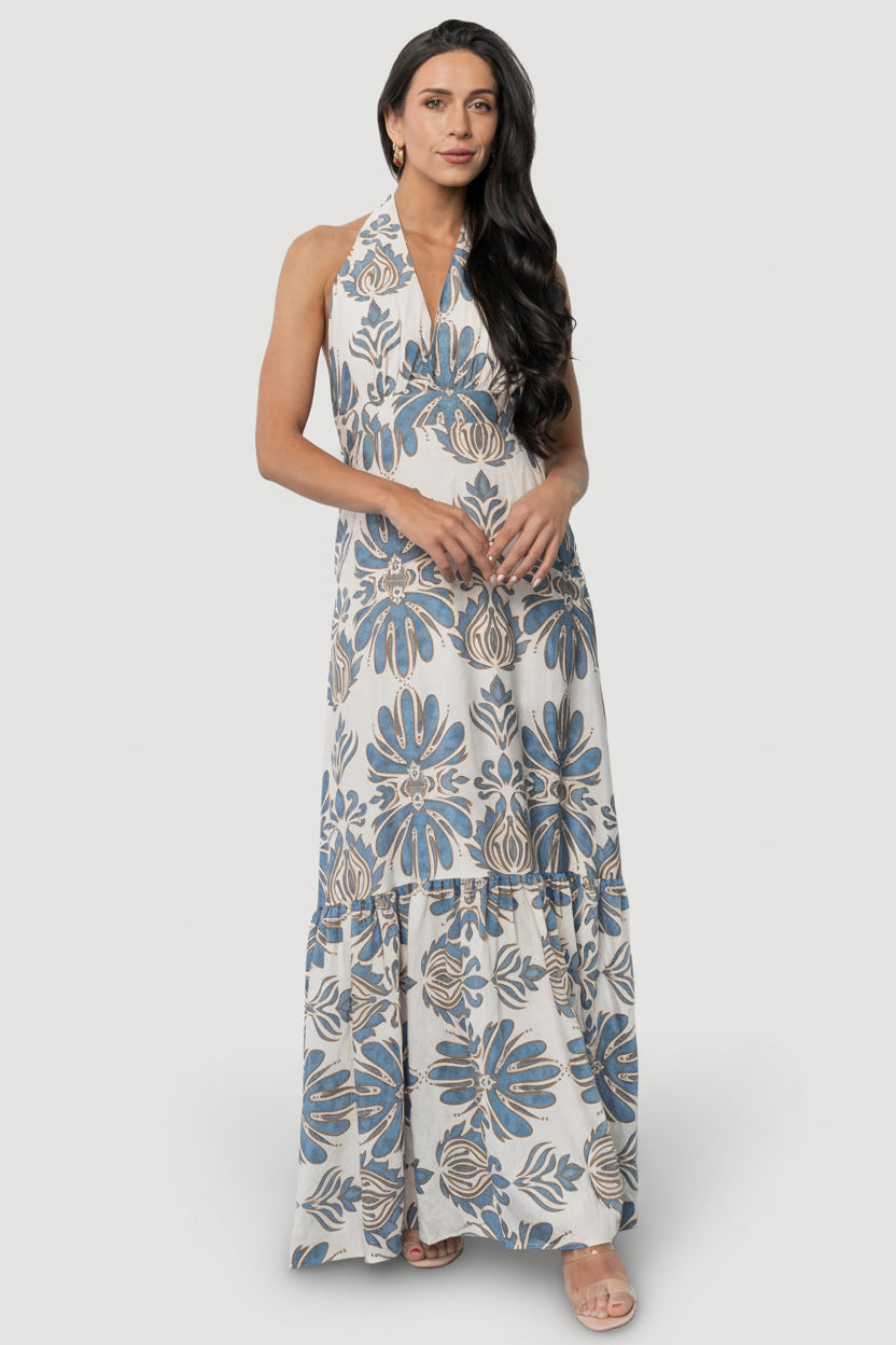 Baltic Born - Estrella Halter Maxi Dress