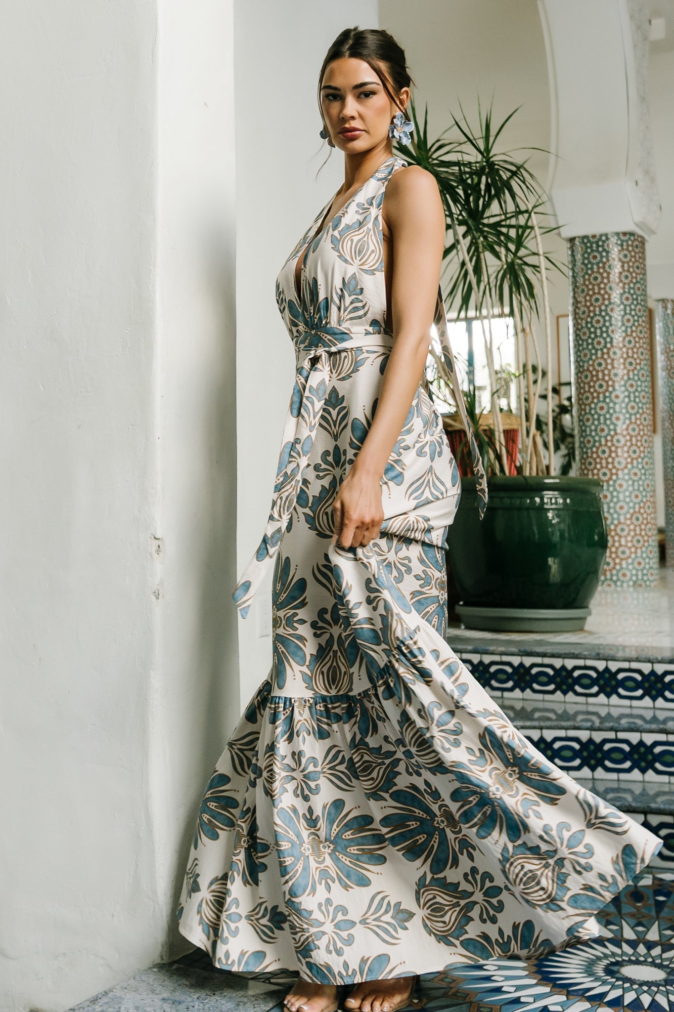 Baltic Born - Estrella Halter Maxi Dress