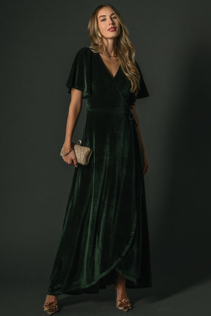 Baltic Born - Katelyn Velvet Maxi Wrap Dress