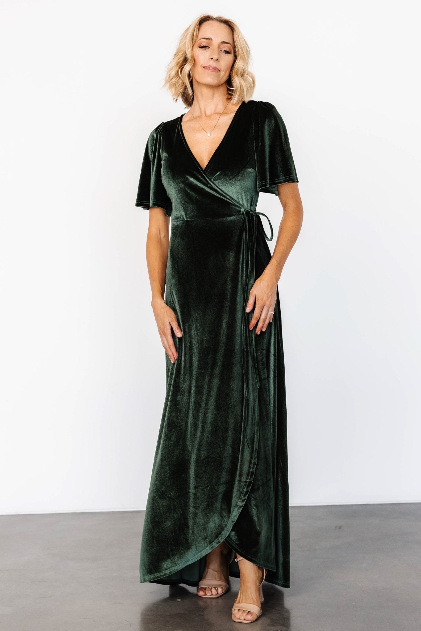 Baltic Born - Katelyn Velvet Maxi Wrap Dress