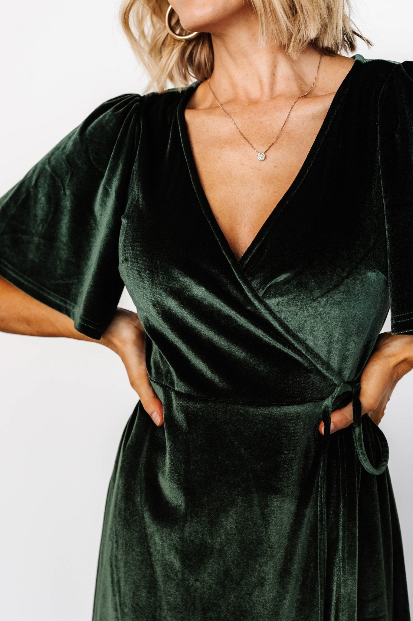 Baltic Born - Katelyn Velvet Maxi Wrap Dress