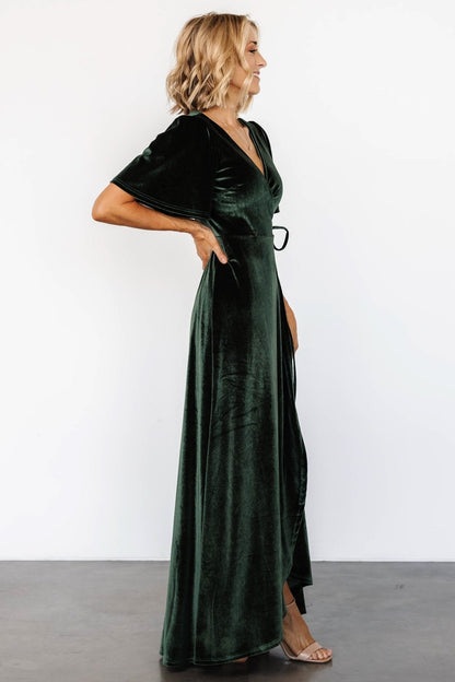 Baltic Born - Katelyn Velvet Maxi Wrap Dress