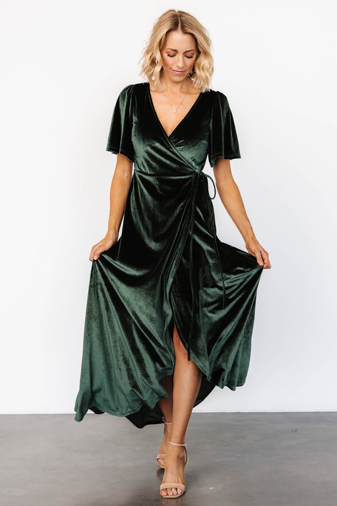Baltic Born - Katelyn Velvet Maxi Wrap Dress